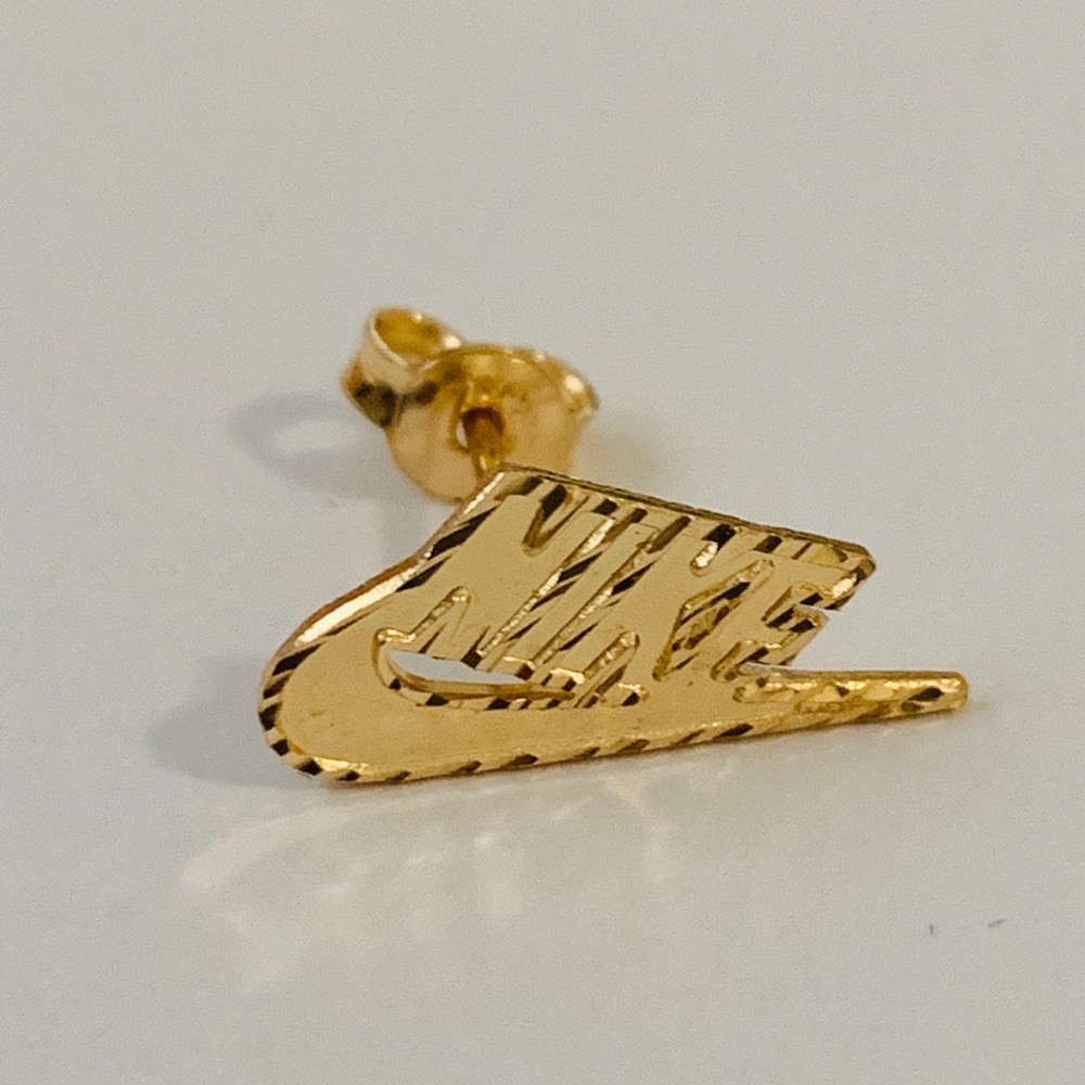 Supreme Nike 14K Gold Earring Gold